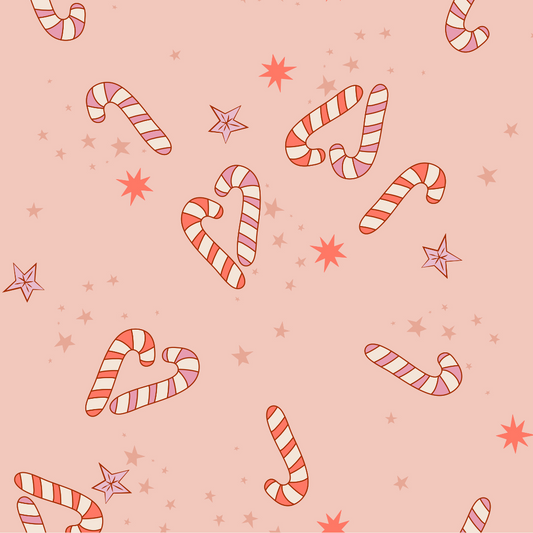 Thread Mama Wrapping Paper - Pink Candy Canes