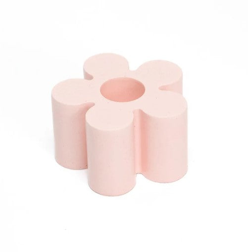 Pink Flower Candle Holder