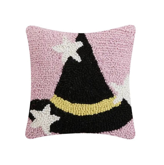 Pink Witch Hat Hook Pillow