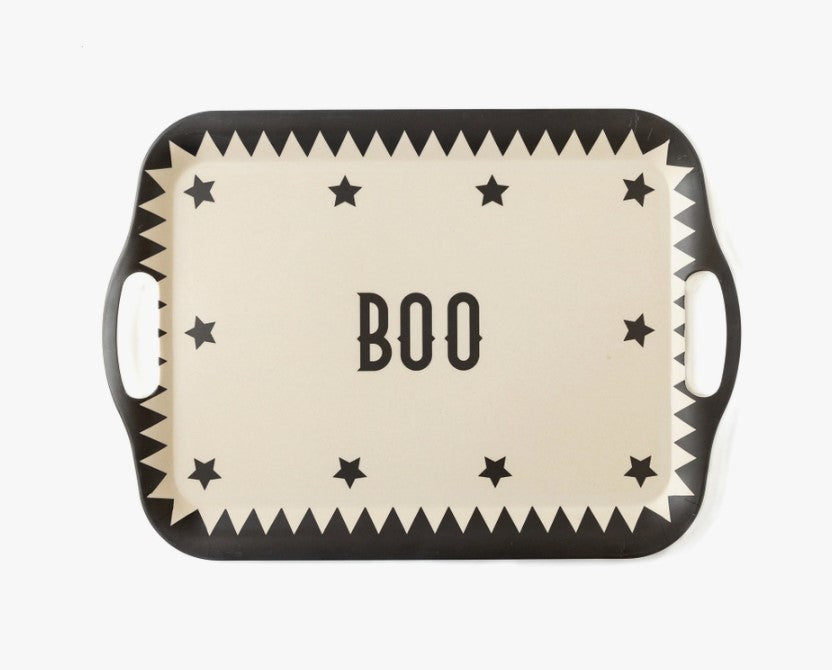 Vintage Halloween Bamboo Platter