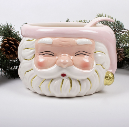 Pink Santa Punch Bowl & Ladle