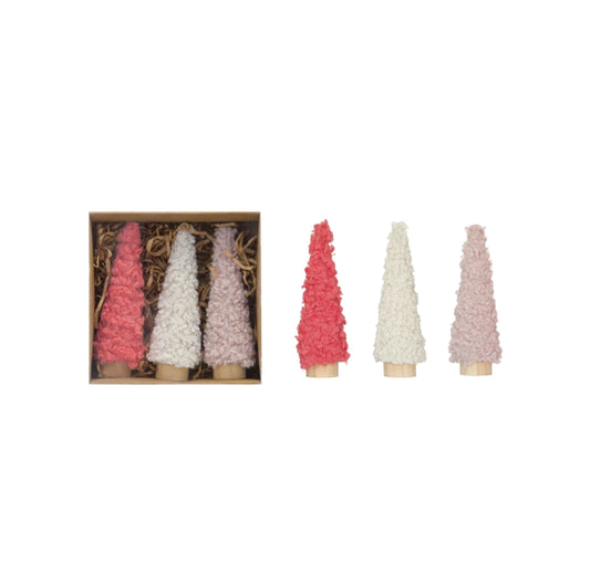 Pink & Cream Sherpa Trees