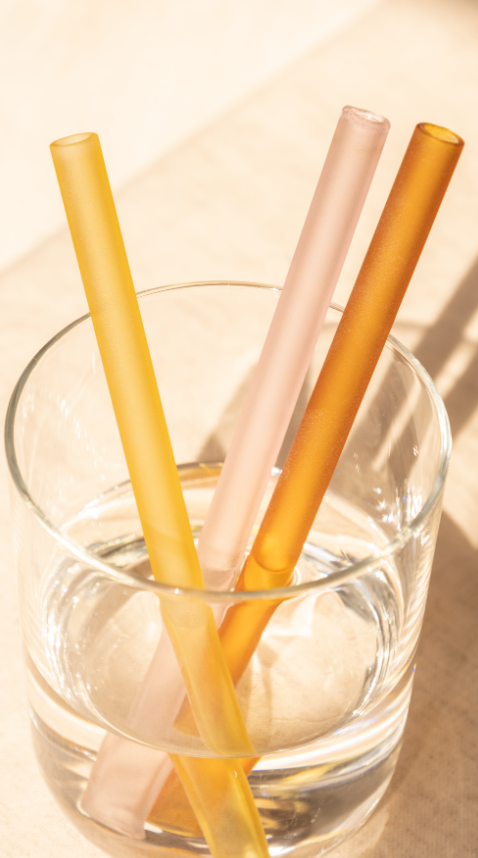 Frosted Straws - Mustard