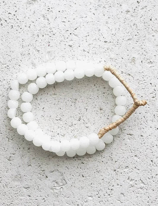 White Glass Beads